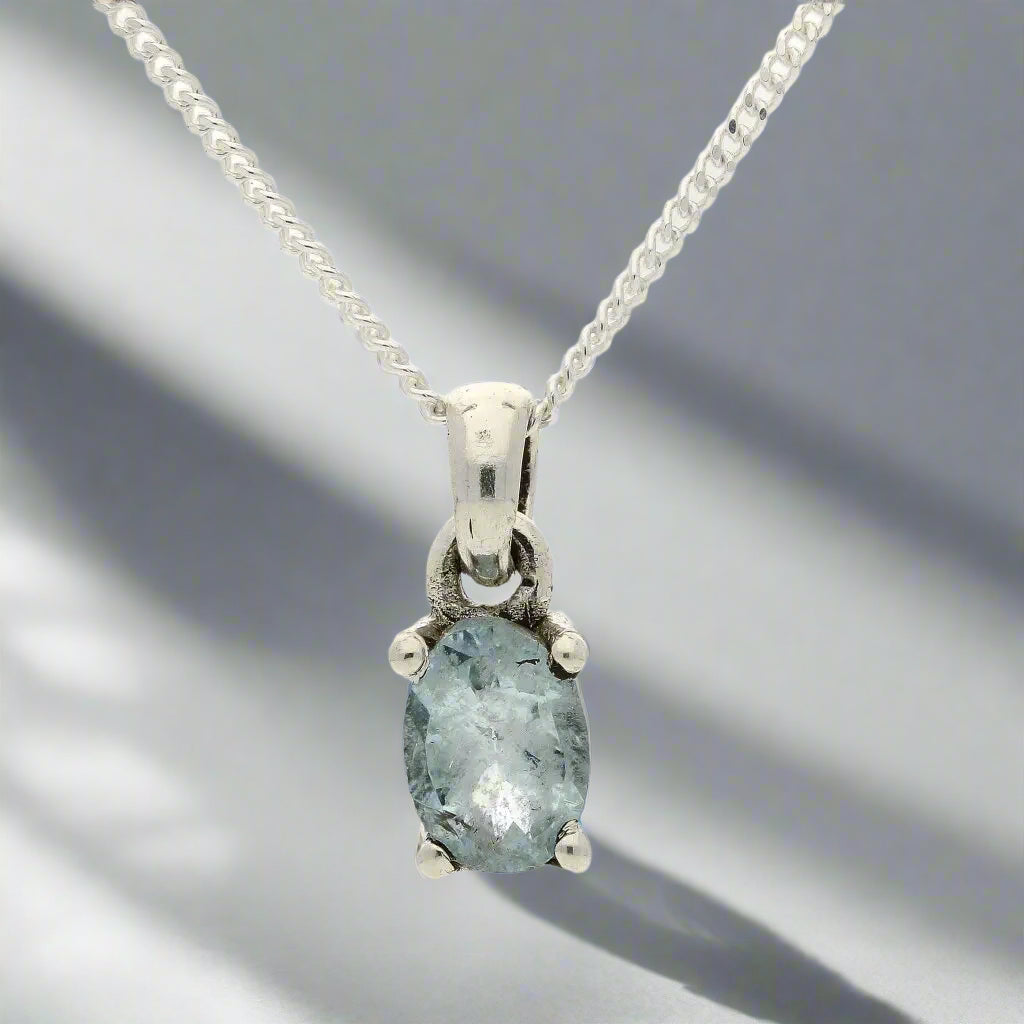 Get your Aquamarine "Ocean Serenity" Sterling Silver Necklace online now or in store at Forever Gems in Franschhoek, South Africa