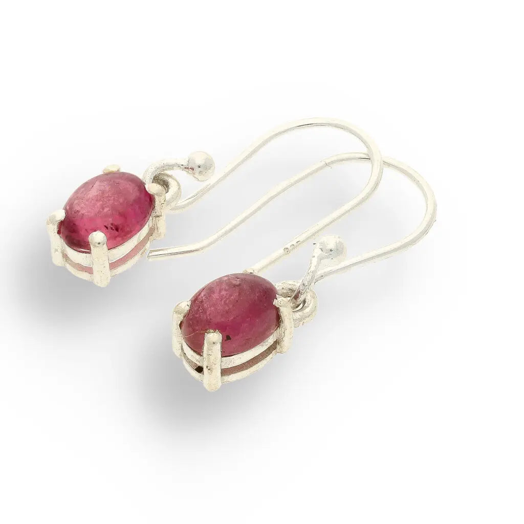 Get your "Love's Whisper" Sterling Silver Pink Tourmaline Drop Earrings - October Birthstone online now or in store at Forever Gems in Franschhoek, South Africa