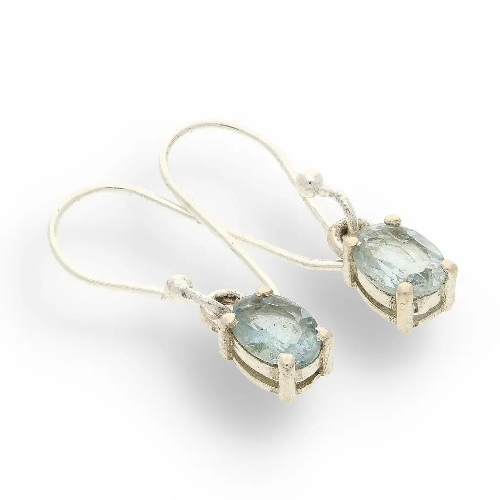 Get your "Ocean's Courage" Sterling Silver Aquamarine Drop Earrings - March Birthstone online now or in store at Forever Gems in Franschhoek, South Africa