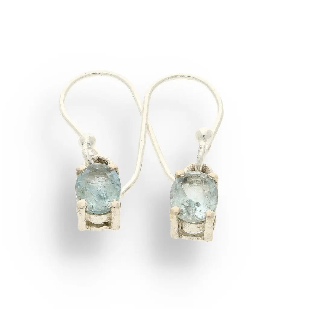 Get your "Ocean's Courage" Sterling Silver Aquamarine Drop Earrings - March Birthstone online now or in store at Forever Gems in Franschhoek, South Africa