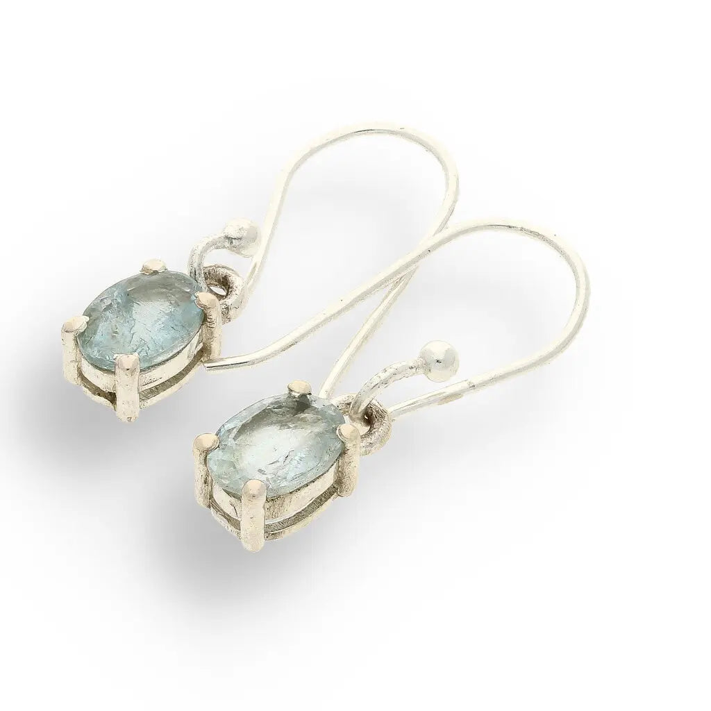 Get your "Ocean's Courage" Sterling Silver Aquamarine Drop Earrings - March Birthstone online now or in store at Forever Gems in Franschhoek, South Africa