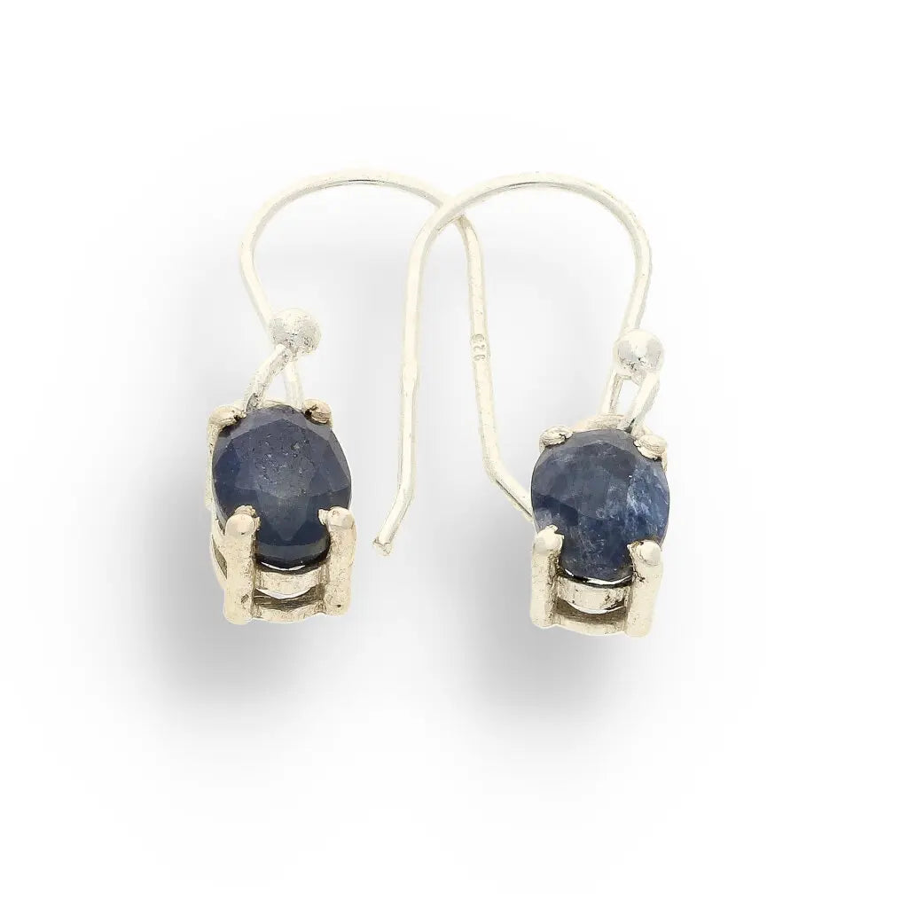 Get your "Wisdom's Blue" Sterling Silver Sapphire Drop Earrings - September Birthstone online now or in store at Forever Gems in Franschhoek, South Africa