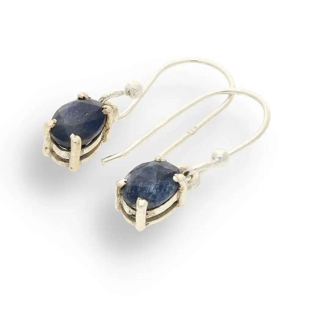 Get your "Wisdom's Blue" Sterling Silver Sapphire Drop Earrings - September Birthstone online now or in store at Forever Gems in Franschhoek, South Africa