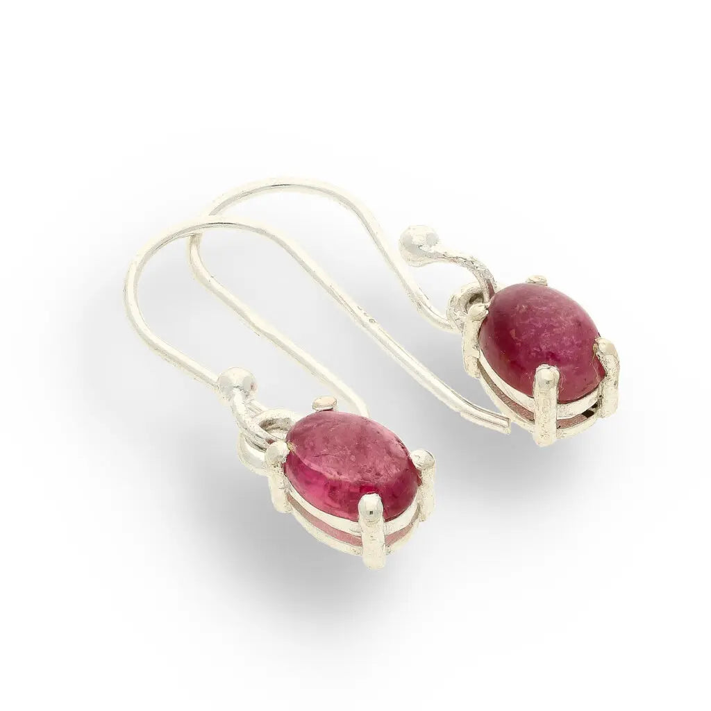 Get your "Love's Whisper" Sterling Silver Pink Tourmaline Drop Earrings - October Birthstone online now or in store at Forever Gems in Franschhoek, South Africa