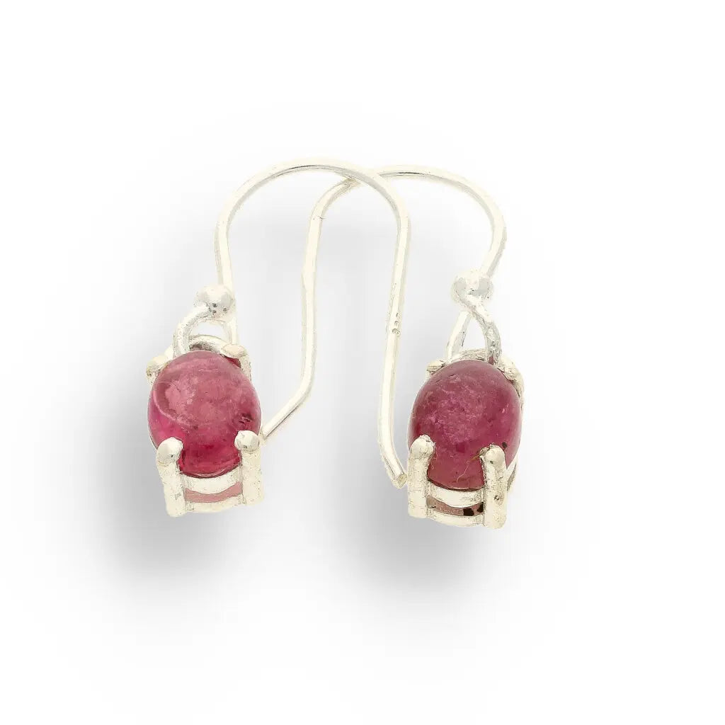 Get your "Love's Whisper" Sterling Silver Pink Tourmaline Drop Earrings - October Birthstone online now or in store at Forever Gems in Franschhoek, South Africa
