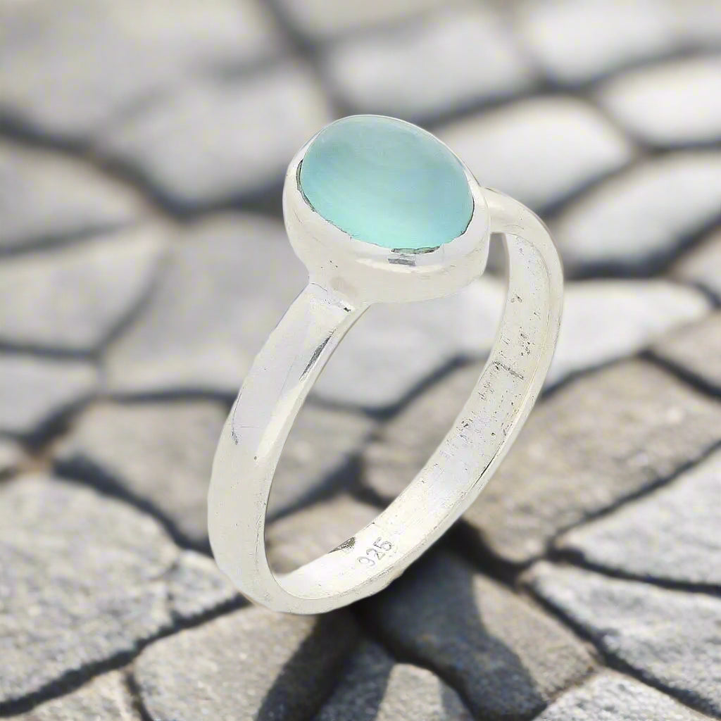 Get your Blue Chalcedony Ring – Serenity & Self-Expression in Sterling Silver online now or in store at Forever Gems in Franschhoek, South Africa