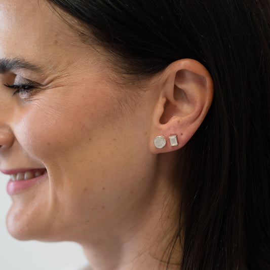 Get your Sterling Silver Rainbow Moonstone Stud Earrings online now or in store at Forever Gems in Franschhoek, South Africa