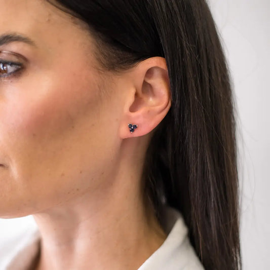 Get your Midnight Bloom: Sterling Silver Sapphire Gemstone Earrings online now or in store at Forever Gems in Franschhoek, South Africa