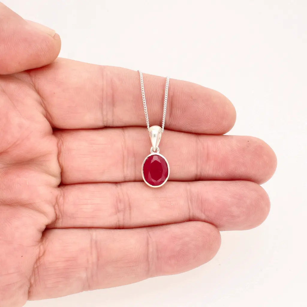 Get your Sterling Silver Ruby Glow Necklace of Passion online now or in store at Forever Gems in Franschhoek, South Africa