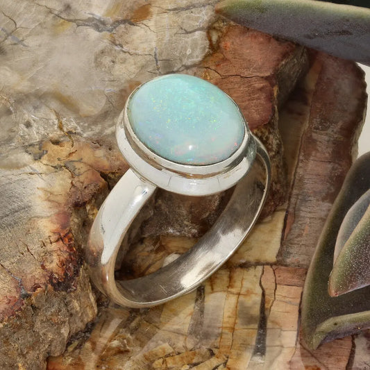 Get your Natural Opal Magic Ring in Elegant Handcrafted Sterling Silver online now or in store at Forever Gems in Franschhoek, South Africa