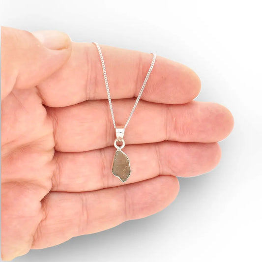 Get your Raw Czech Moldavite Silver Necklace online now or in store at Forever Gems in Franschhoek, South Africa