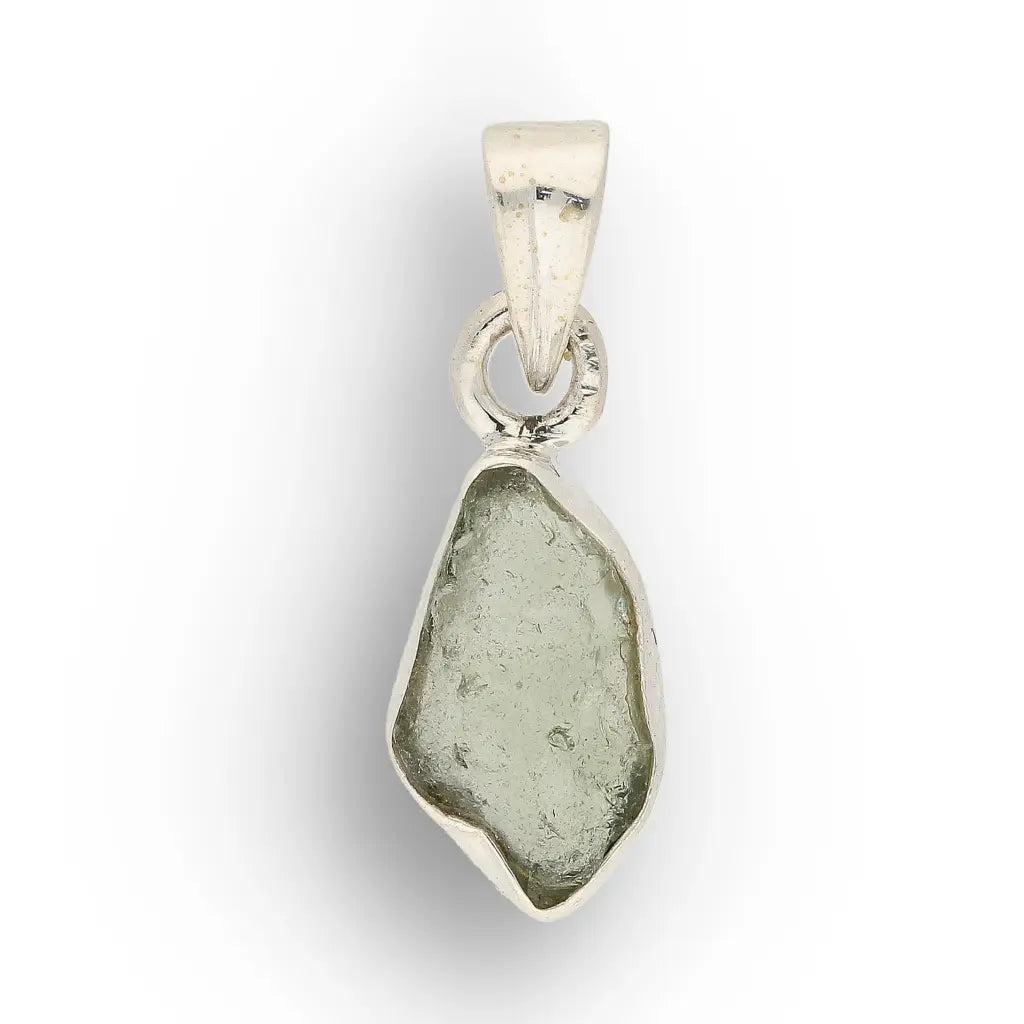 Get your Raw Czech Moldavite Silver Necklace online now or in store at Forever Gems in Franschhoek, South Africa