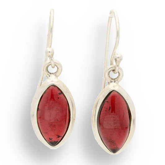 Get your Fiery Grace - Sterling Silver Garnet Drop Earrings online now or in store at Forever Gems in Franschhoek, South Africa
