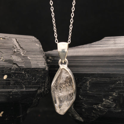Buy your Herkimer Sparkle: Rough Sterling Silver Necklace online now or in store at Forever Gems in Franschhoek, South Africa