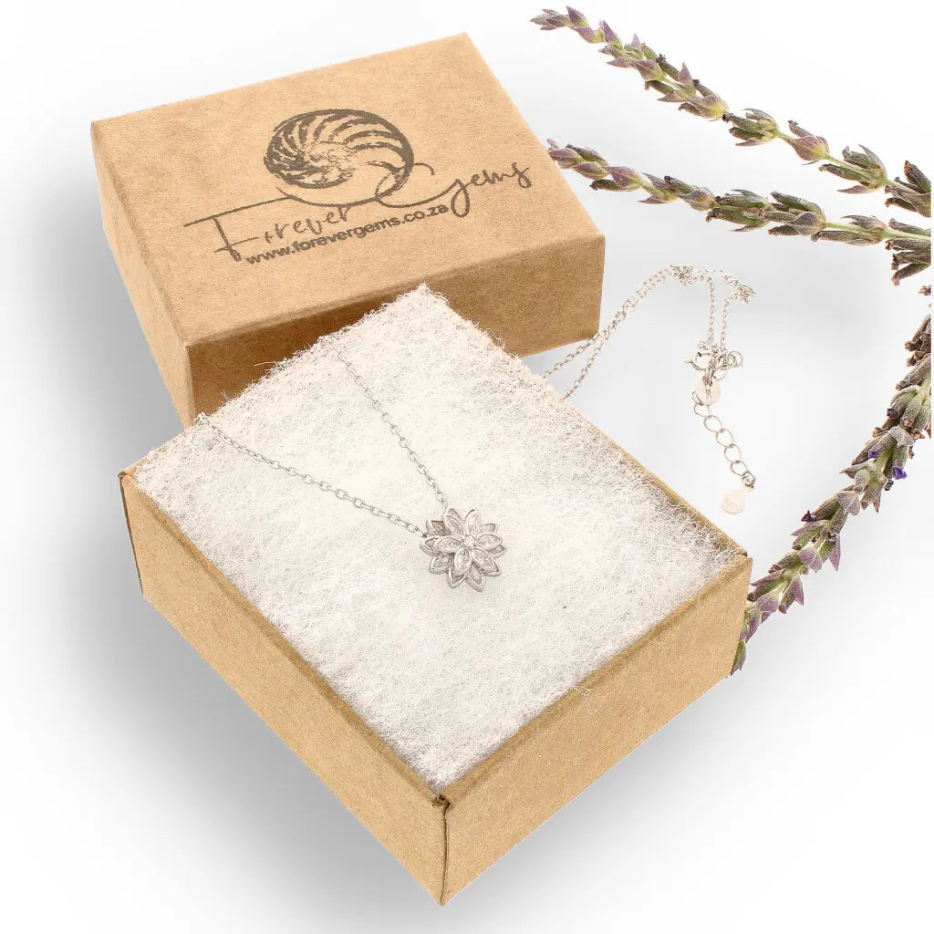 Get your Delicate Marquise-Cut Clear Cubic Zirconia Flower Necklace online now or in store at Forever Gems in Franschhoek, South Africa