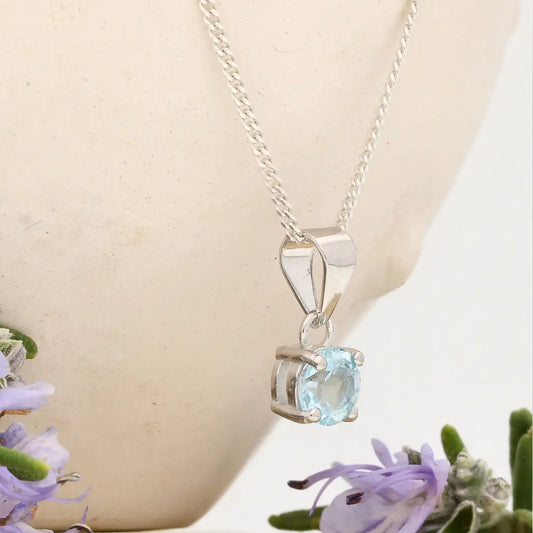 Get your Sterling Silver Blue Topaz Sky Glow Necklace online now or in store at Forever Gems in Franschhoek, South Africa
