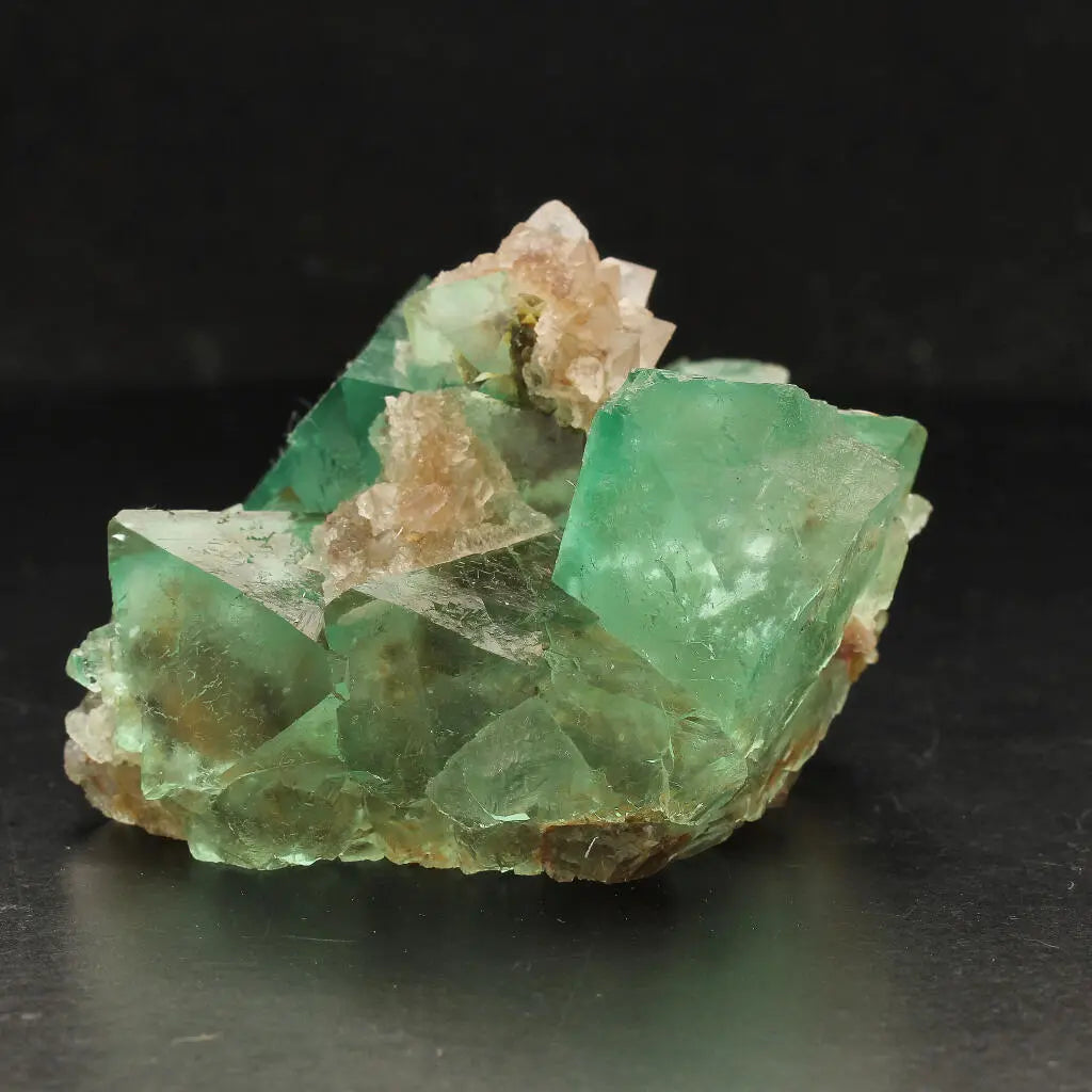 Get your Exceptional Green Octahedral Fluorite Cluster with Quartz online now or in store at Forever Gems in Franschhoek, South Africa