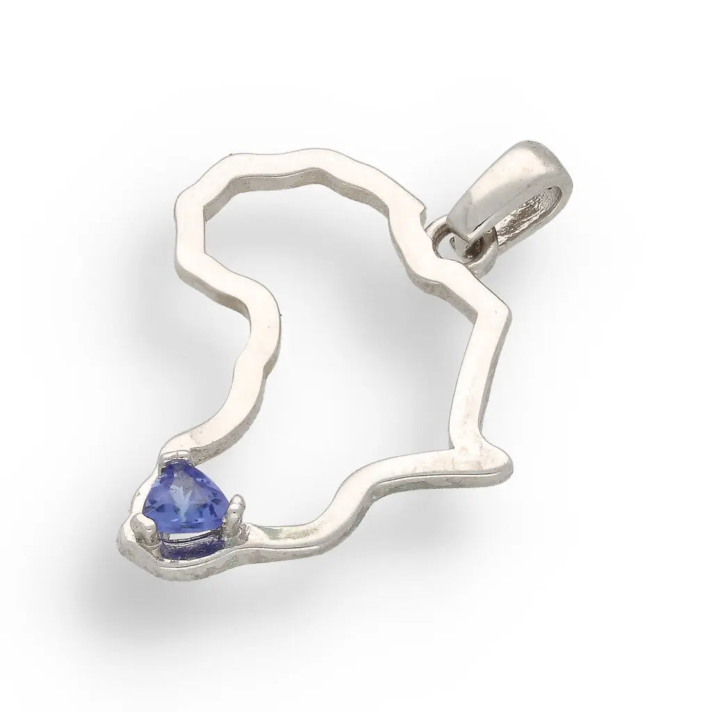 Get your African Continent Tanzanite Pendant - Sterling Silver Heritage Necklace online now or in store at Forever Gems in Franschhoek, South Africa