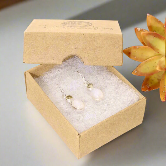 Get your Moonstone & Citrine Sterling Silver Earrings - Tranquility & Abundance online now or in store at Forever Gems in Franschhoek, South Africa