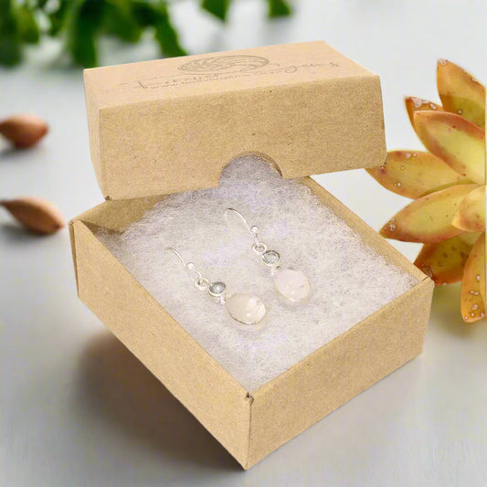 Get your Moonstone & Blue Topaz Sterling Silver Earrings - Calm & Clarity online now or in store at Forever Gems in Franschhoek, South Africa