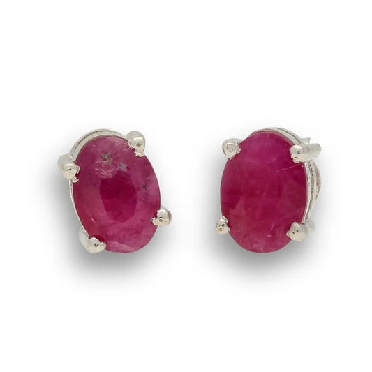 Get your Spark Romance: Natural Ruby Sterling Silver Stud Earrings online now or in store at Forever Gems in Franschhoek, South Africa