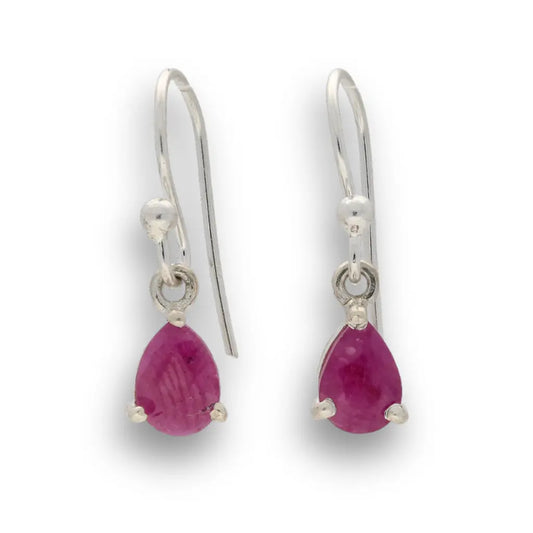Get your Dance with Fire: Natural Ruby Sterling Silver Drop Earrings online now or in store at Forever Gems in Franschhoek, South Africa