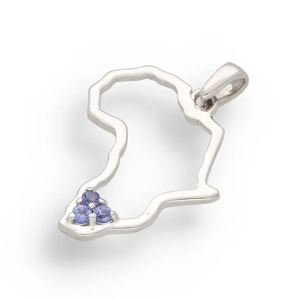 Get your Triple Tanzanite Africa Pendant - Sterling Silver Continental Necklace online now or in store at Forever Gems in Franschhoek, South Africa