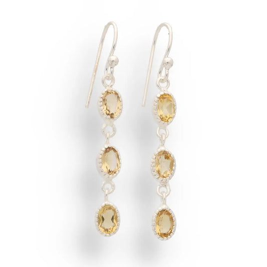 Get your Facet Trio Earrings: Citrine online now or in store at Forever Gems in Franschhoek, South Africa