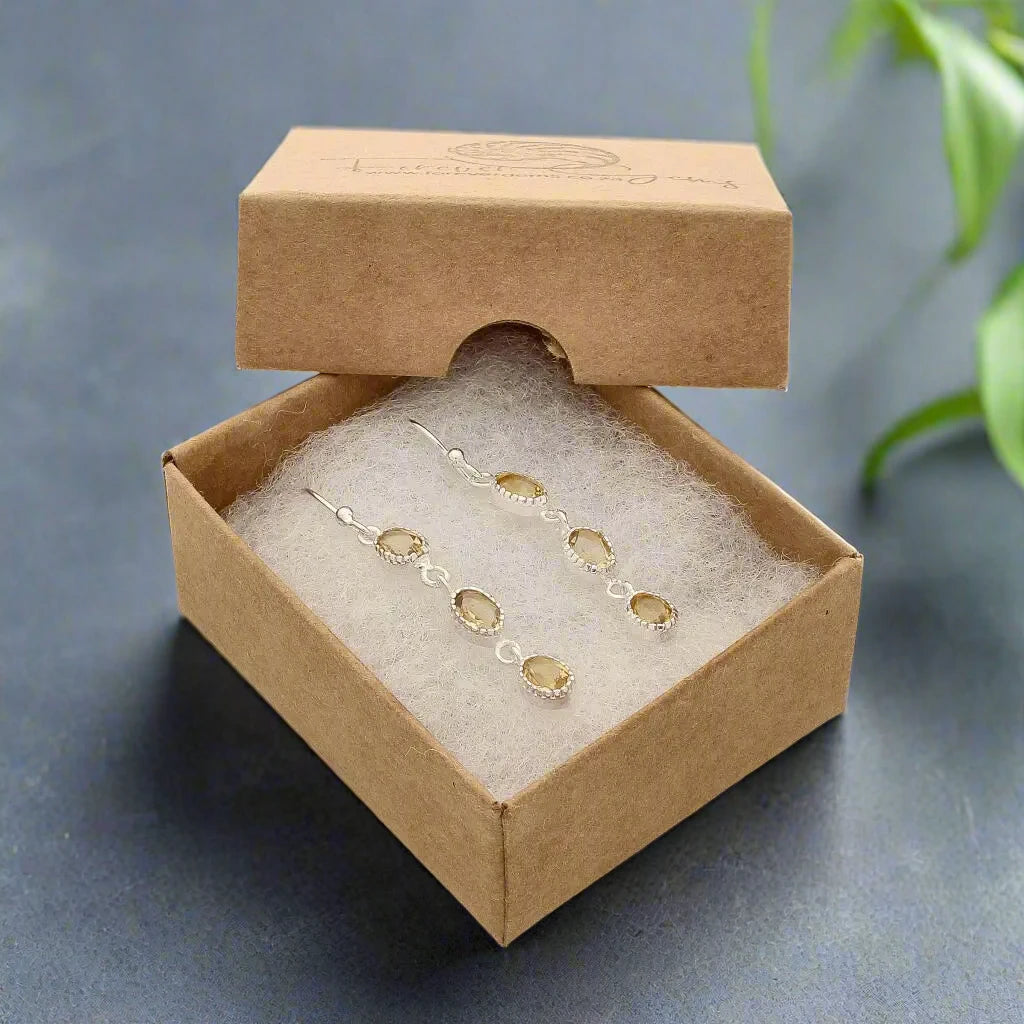 Get your Facet Trio Earrings: Citrine online now or in store at Forever Gems in Franschhoek, South Africa