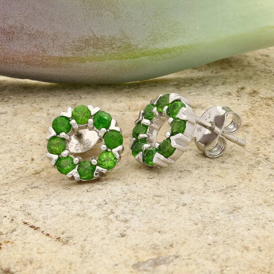 Get your Emerald Forest Sterling Silver Earrings – Featuring Vibrant Chrome Diopside Brilliance online now or in store at Forever Gems in Franschhoek, South Africa