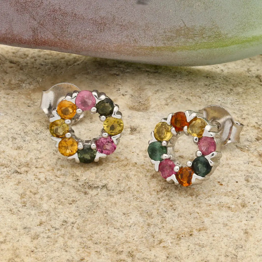 Get your Aurora Dreams Sterling Silver Earrings – A Kaleidoscope of Multi-Coloured Tourmalines online now or in store at Forever Gems in Franschhoek, South Africa