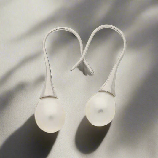 Get your Freshwater Pearl Silver Earrings - Graceful Glow online now or in store at Forever Gems in Franschhoek, South Africa