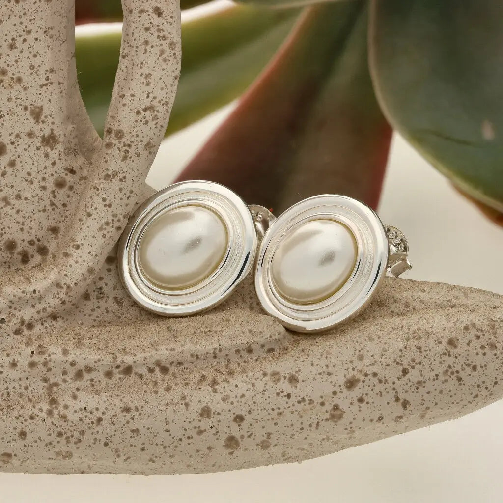 Get your Limited Edition Mabe Pearl Stud Earrings - Radiant Charm online now or in store at Forever Gems in Franschhoek, South Africa