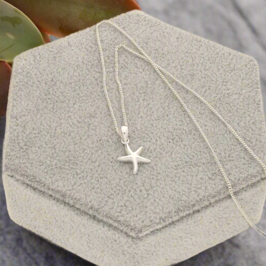 Get your Wish Upon a Starfish: Your New Favorite Sterling Silver Necklace! online now or in store at Forever Gems in Franschhoek, South Africa