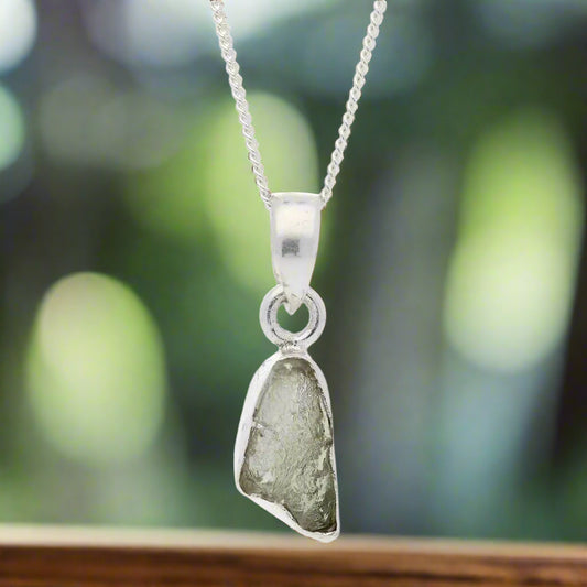 Get your Moldavite Necklace of Change – Authentic Czech Stone online now or in store at Forever Gems in Franschhoek, South Africa