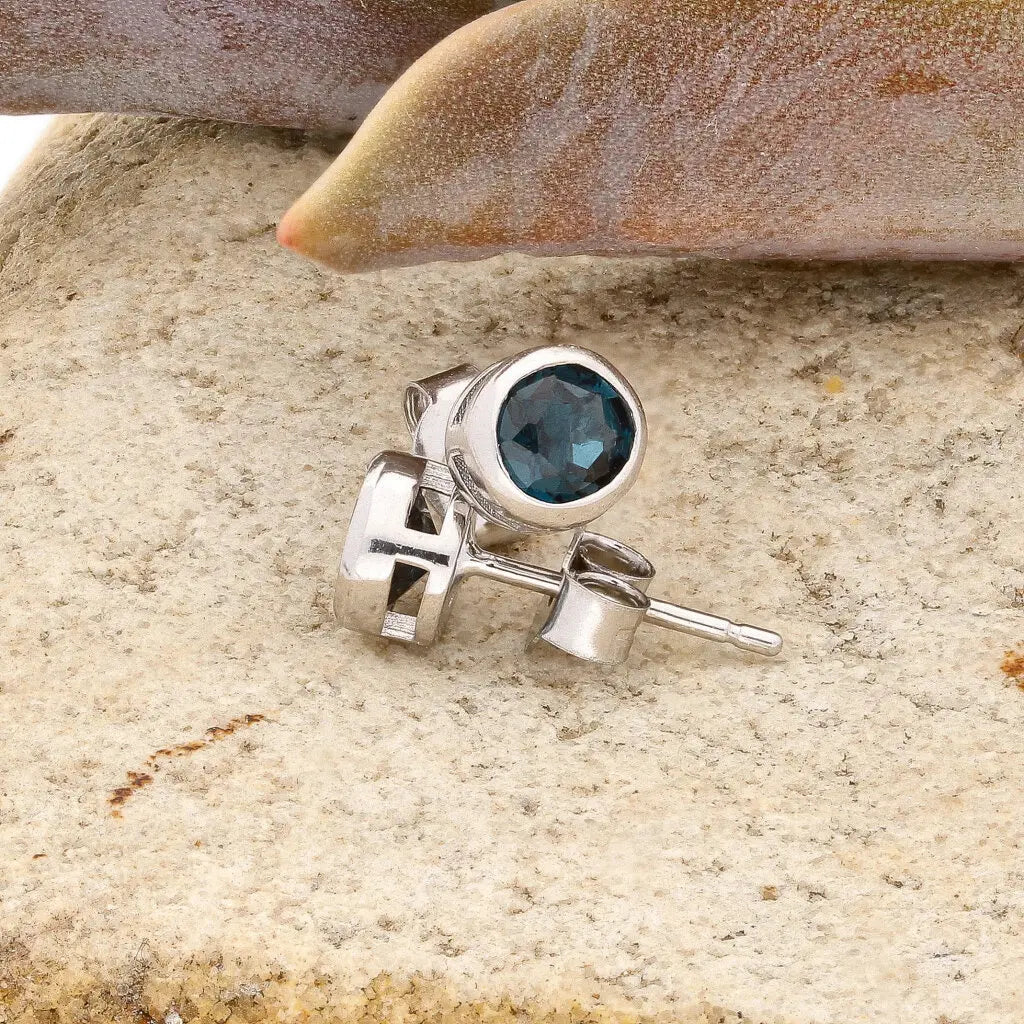 Get your London Blue Topaz Sterling Silver 5mm Solitaire Studs online now or in store at Forever Gems in Franschhoek, South Africa