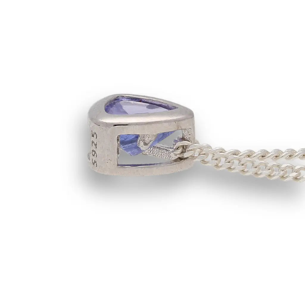 Get your Luxurious Tanzanite Trillion Tube Slider Sterling Silver Necklace online now or in store at Forever Gems in Franschhoek, South Africa
