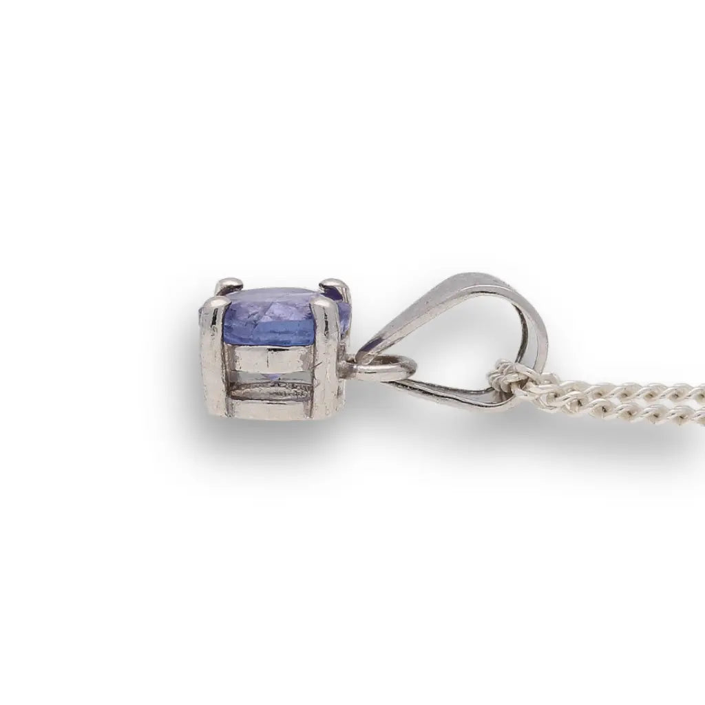 Get your Exquisite 4-Claw Tanzanite Sterling Silver Classic Pendant Necklace online now or in store at Forever Gems in Franschhoek, South Africa