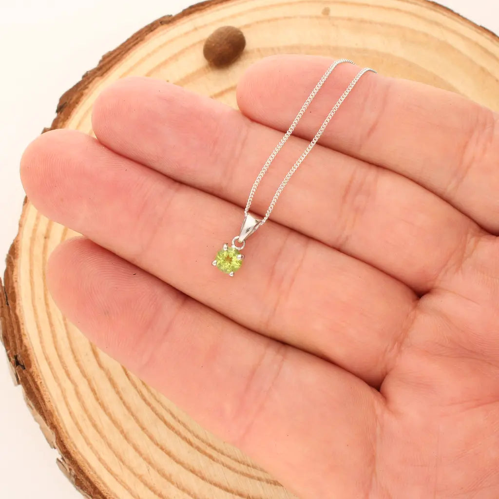 Get your Peridot 4-Claw Necklace Silver online now or in store at Forever Gems in Franschhoek, South Africa
