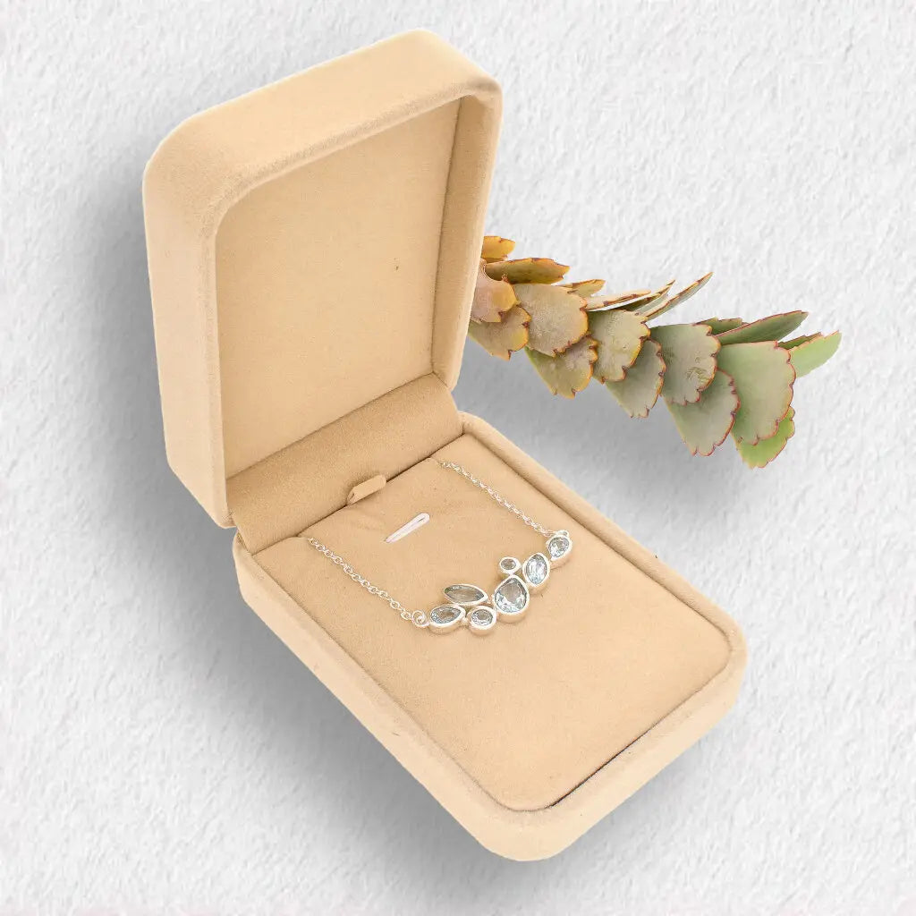 Get your Azure Grace – Heirloom Blue Topaz Sterling Silver Necklace online now or in store at Forever Gems in Franschhoek, South Africa