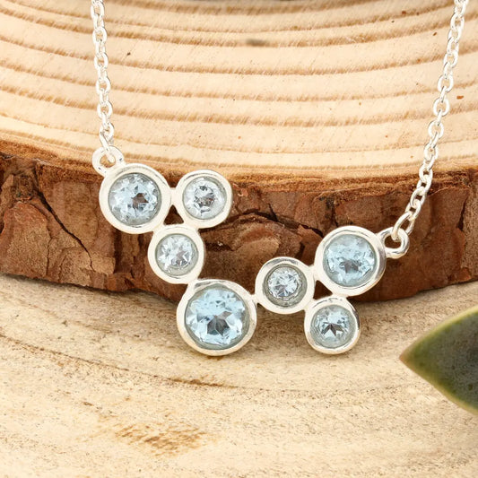 Get your Celestial Poise – Heirloom Blue Topaz Sterling Silver Necklace online now or in store at Forever Gems in Franschhoek, South Africa