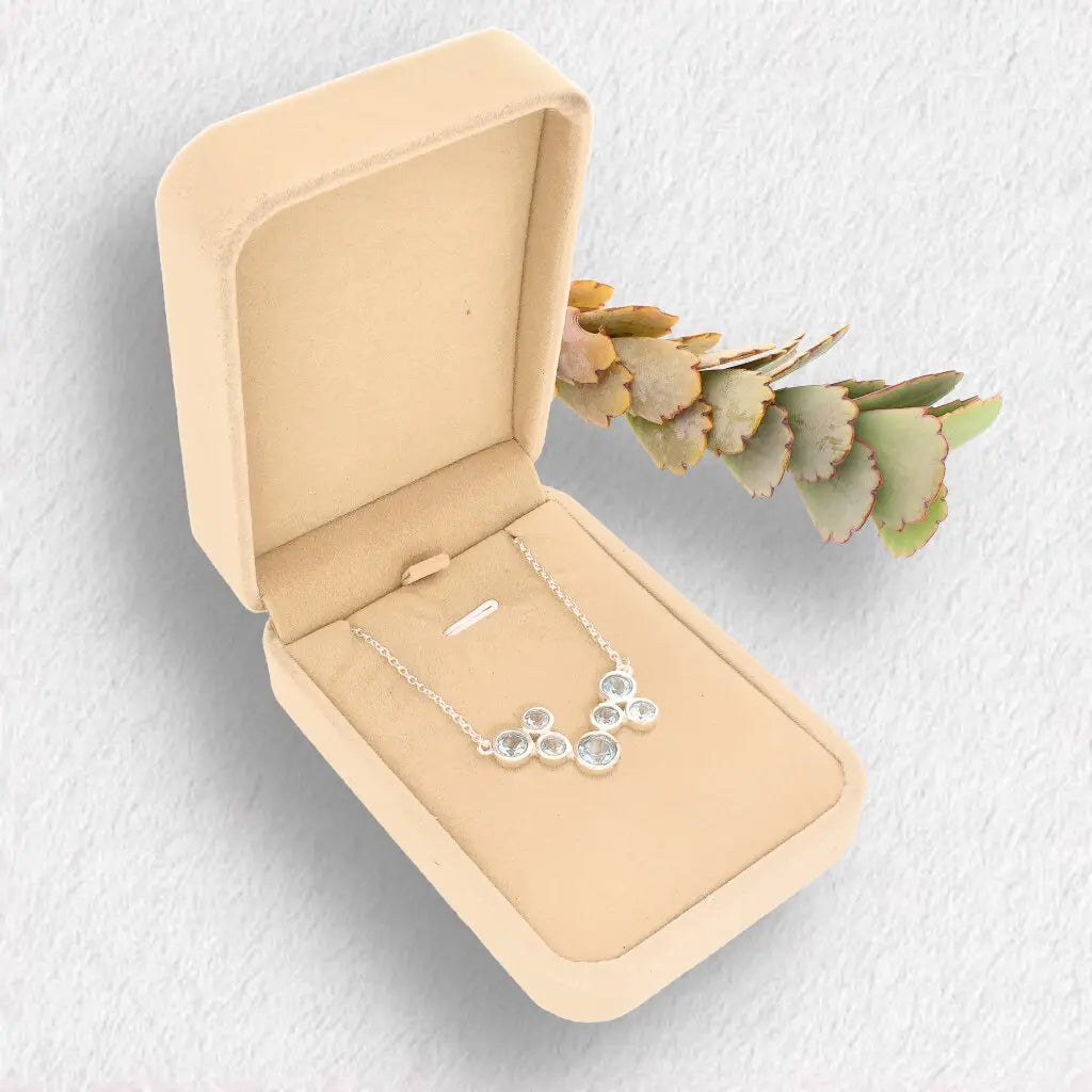 Get your Celestial Poise – Heirloom Blue Topaz Sterling Silver Necklace online now or in store at Forever Gems in Franschhoek, South Africa