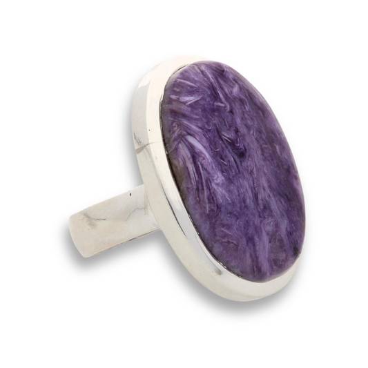 Get your Charoite Sterling Silver Rings: Mystical Serenity online now or in store at Forever Gems in Franschhoek, South Africa