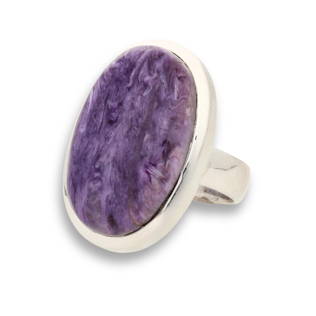 Get your Charoite Sterling Silver Rings: Mystical Serenity online now or in store at Forever Gems in Franschhoek, South Africa