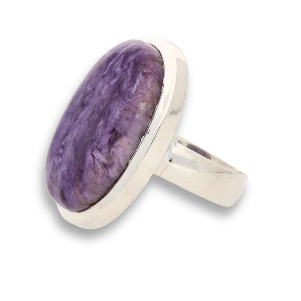 Get your Charoite Sterling Silver Rings: Mystical Serenity online now or in store at Forever Gems in Franschhoek, South Africa
