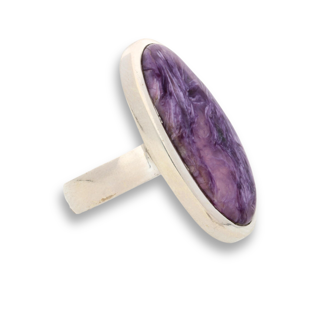Get your Charoite Sterling Silver Rings: Mystical Serenity online now or in store at Forever Gems in Franschhoek, South Africa