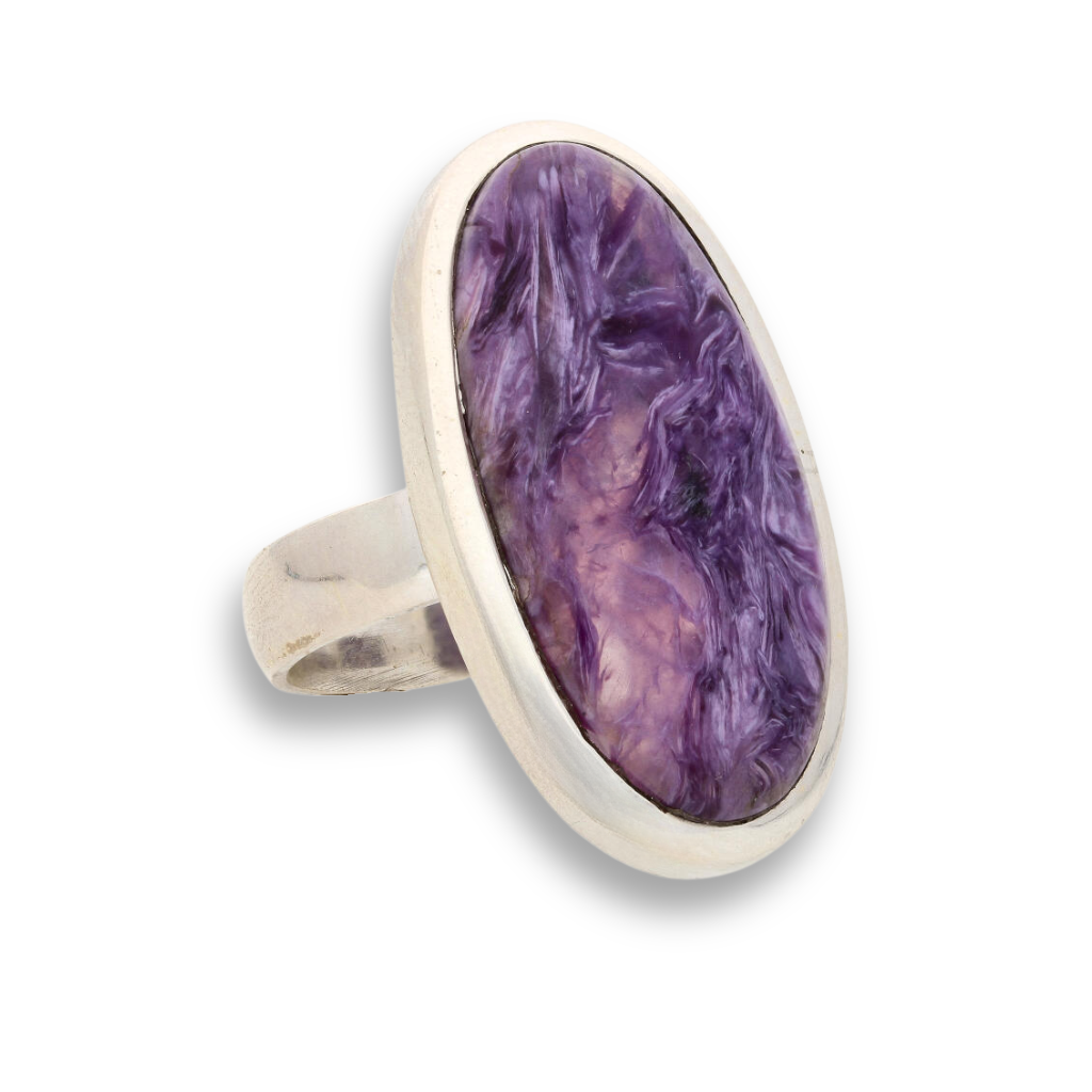 Get your Charoite Sterling Silver Rings: Mystical Serenity online now or in store at Forever Gems in Franschhoek, South Africa