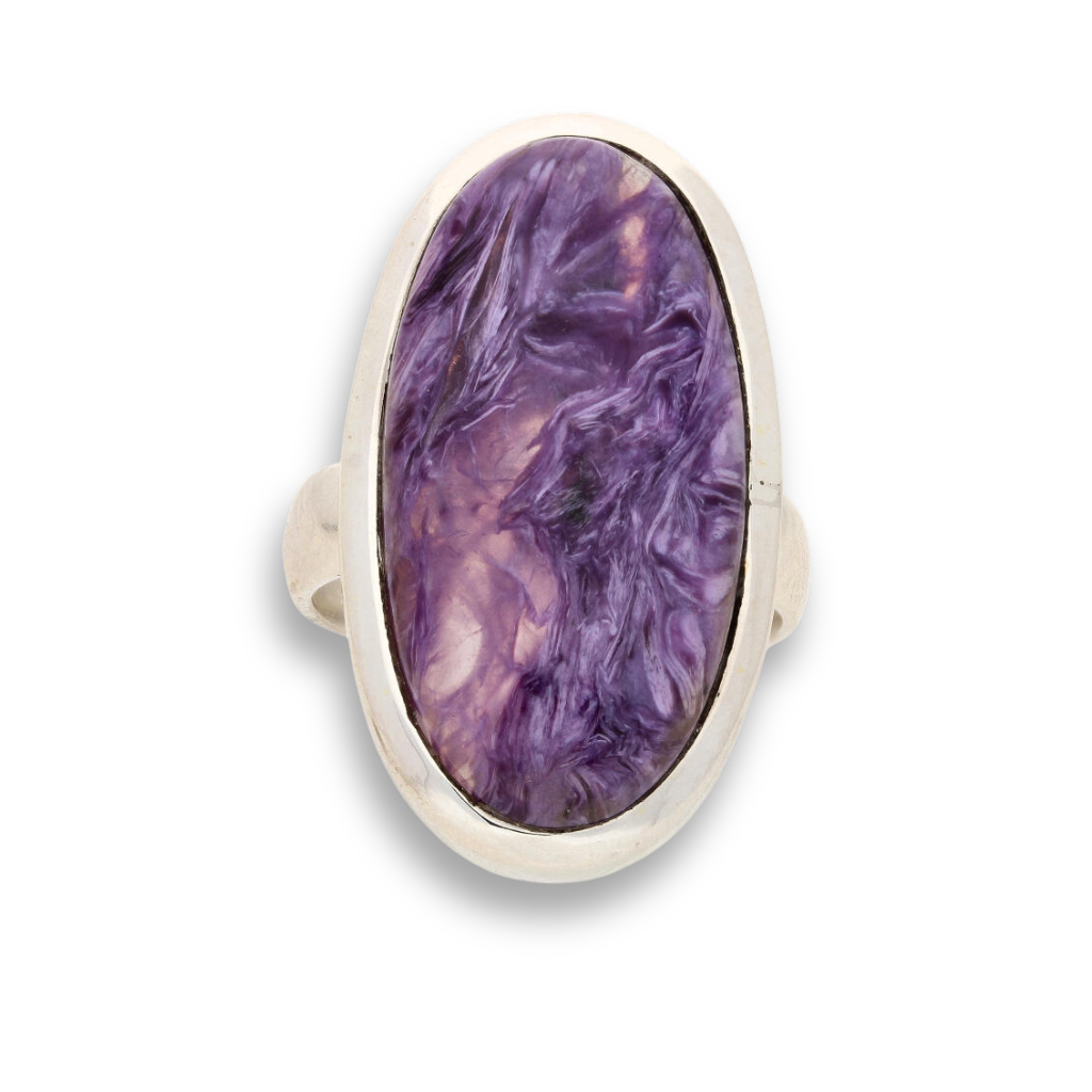 Get your Charoite Sterling Silver Rings: Mystical Serenity online now or in store at Forever Gems in Franschhoek, South Africa