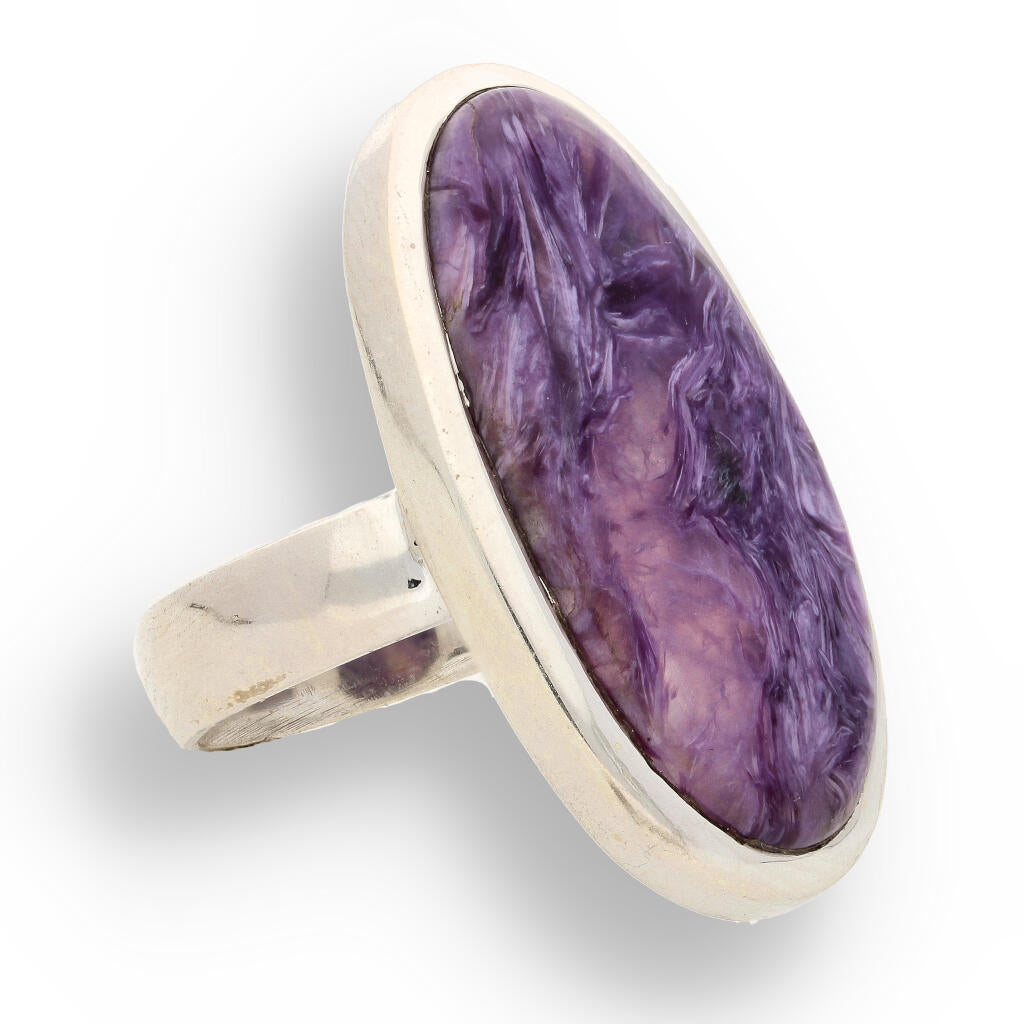 Get your Charoite Sterling Silver Rings: Mystical Serenity online now or in store at Forever Gems in Franschhoek, South Africa