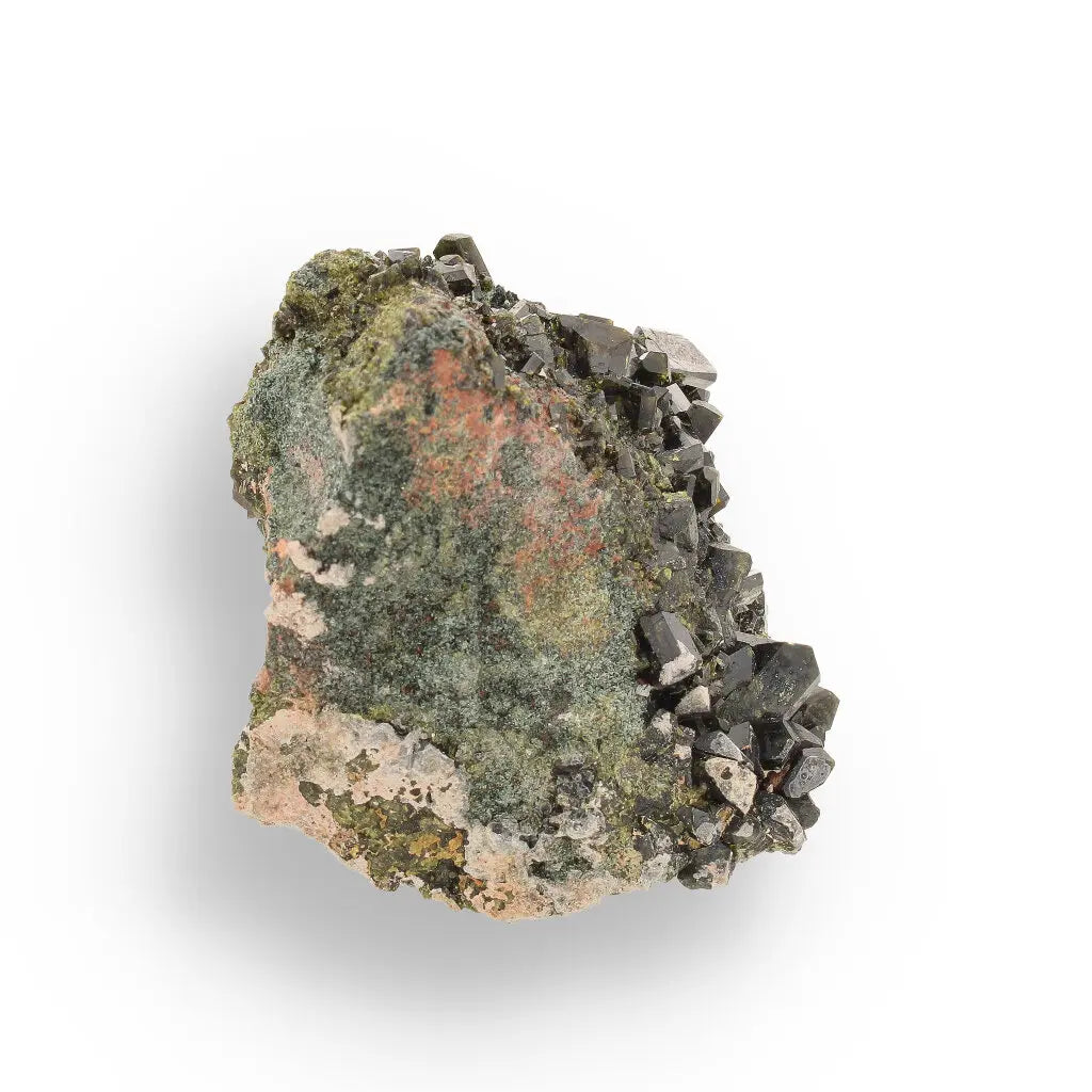 Get your Epidote Cluster on Matrix: A Green Beauty from Peru online now or in store at Forever Gems in Franschhoek, South Africa